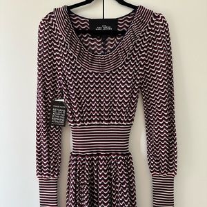 NWT Marc Jacobs knit red white and blue striped dress - size M